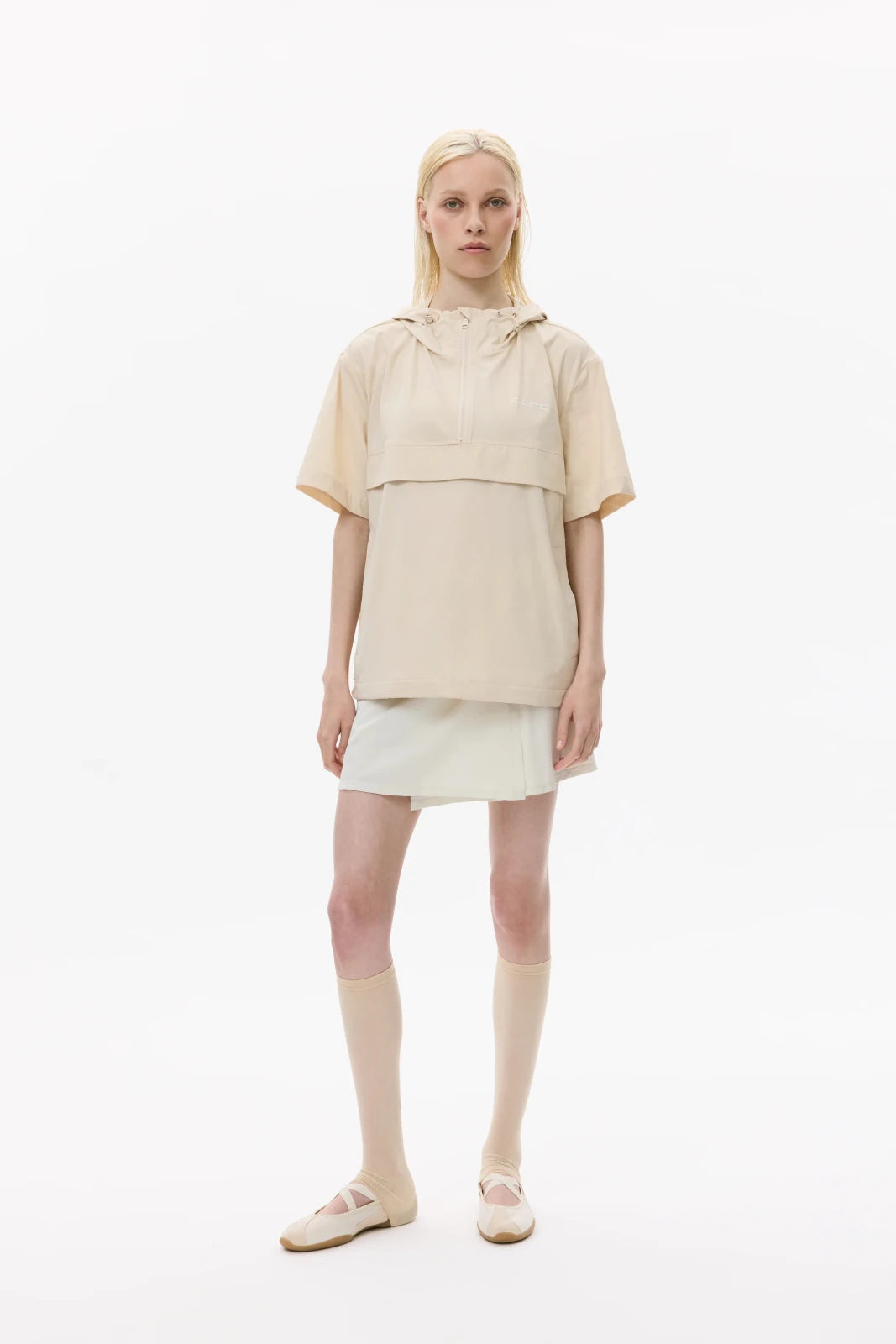 Orléans - Hoodie Anti-UV ultra-léger - Flotte couleur craie 