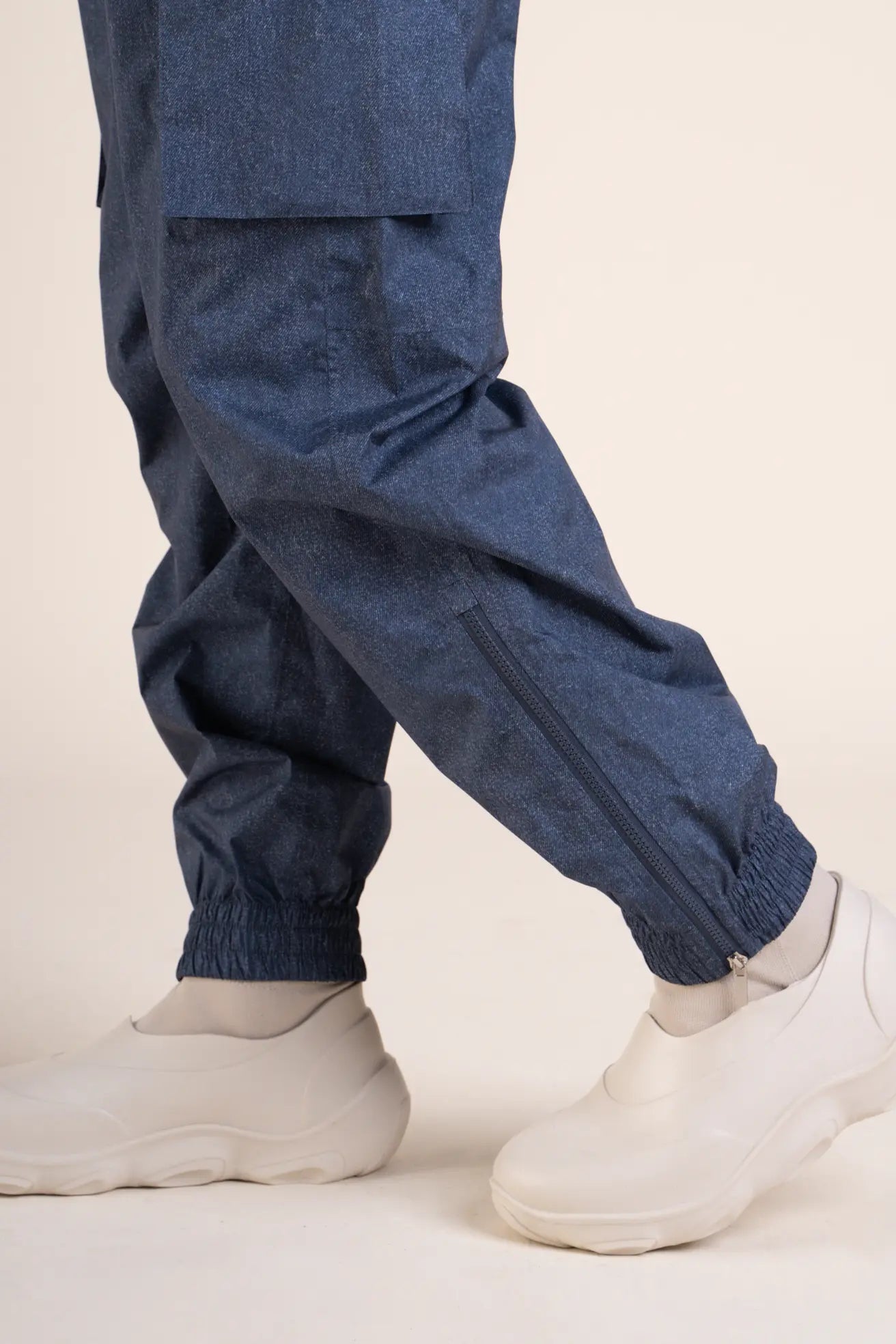 Pantalon imperméable Gambetta cargo multipoches #couleur_denim