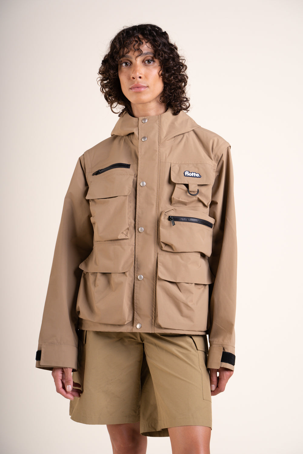 Veste Courte Femme Caldene Imperméable - Taille L - Effet Peau Grasse Verte