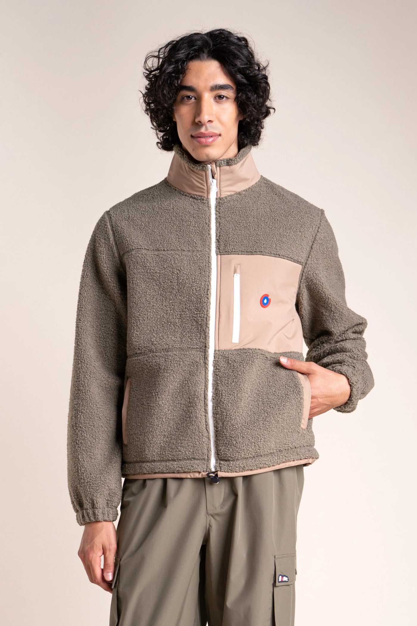 Veste Polaire couleur Kaki Beige 