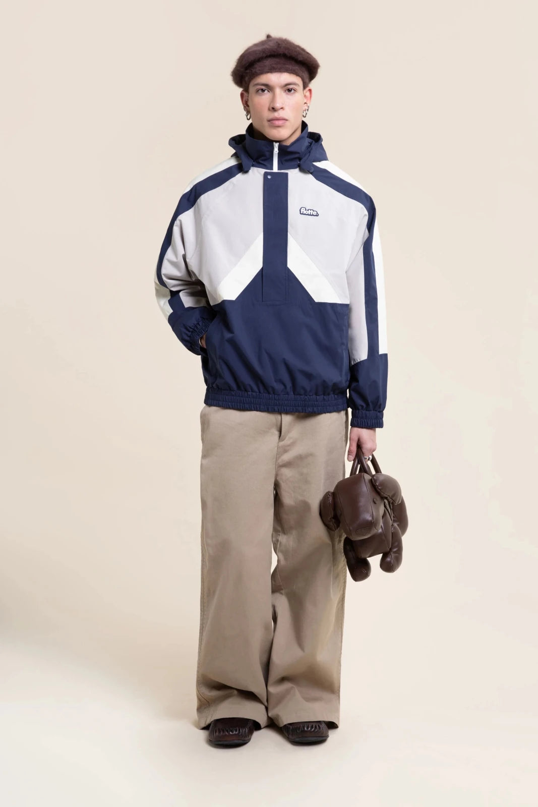 Abbesses - Veste sport tricolore - Flotte - indigo bleu marine argile 
