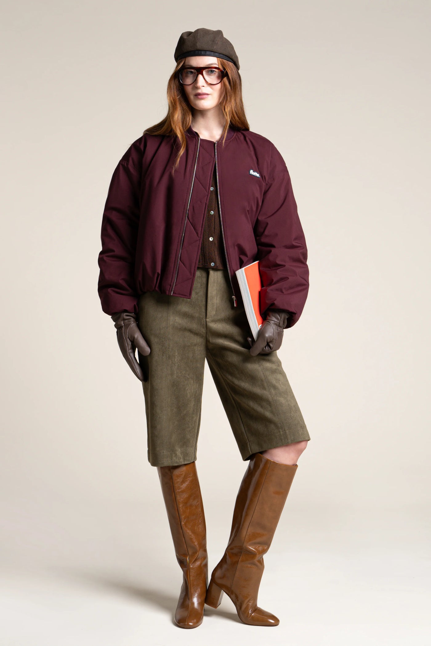 Alesia - Veste Bomber - Flotte #couleur_prune