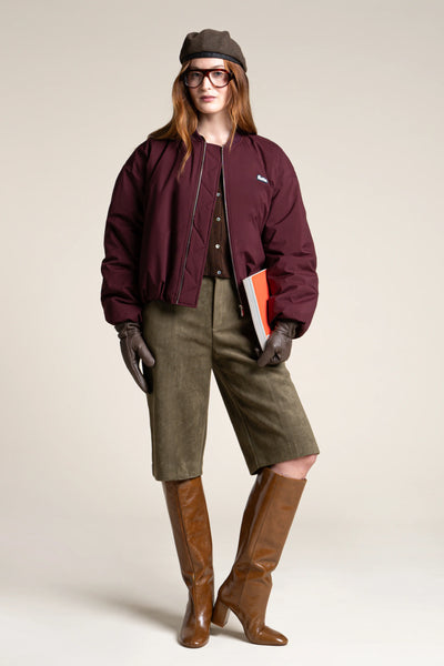 Alesia - Veste Bomber - Flotte #couleur_prune