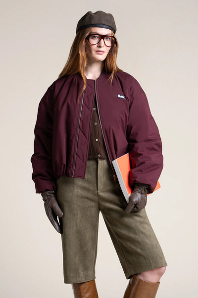 Alesia - Veste Bomber - Flotte #couleur_prune
