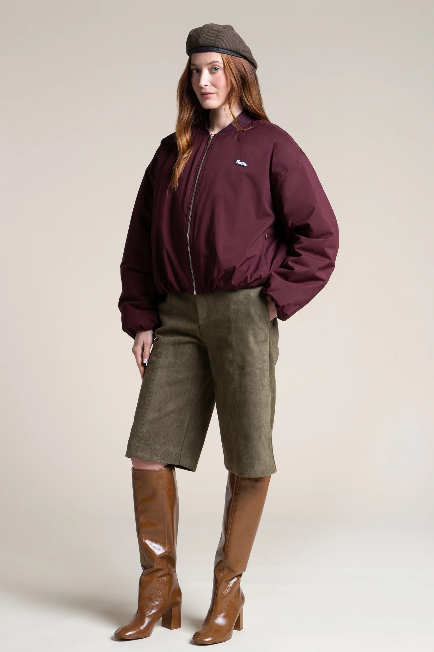 Alesia - Veste Bomber - Flotte #couleur_prune