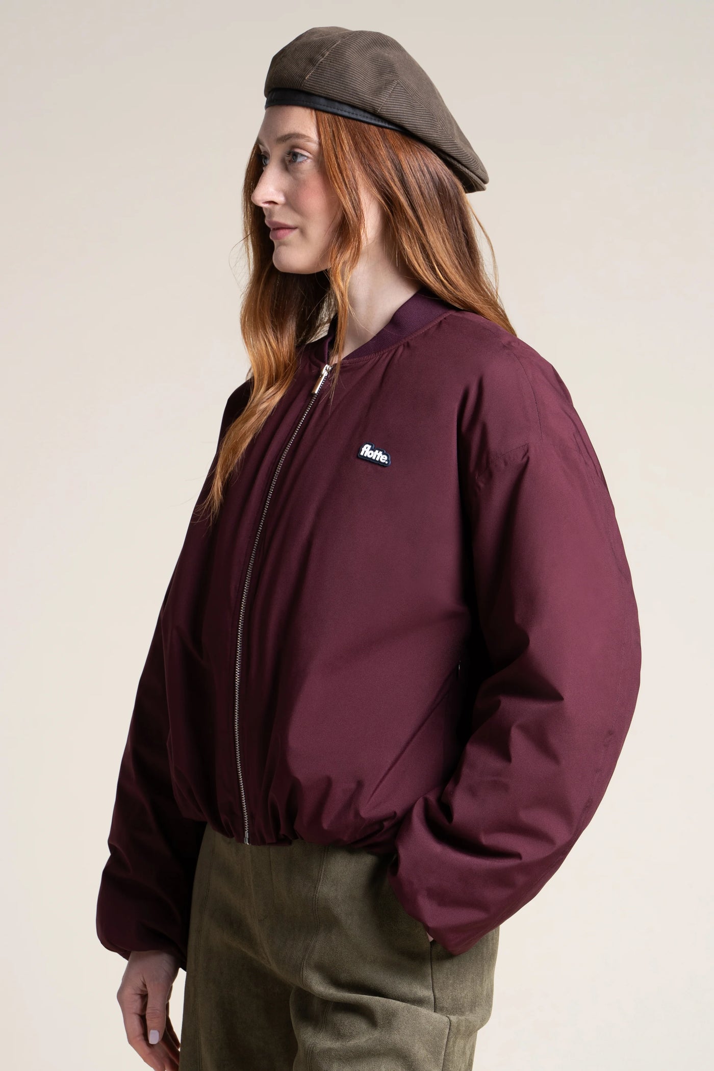 Alesia - Veste Bomber - Flotte #couleur_prune