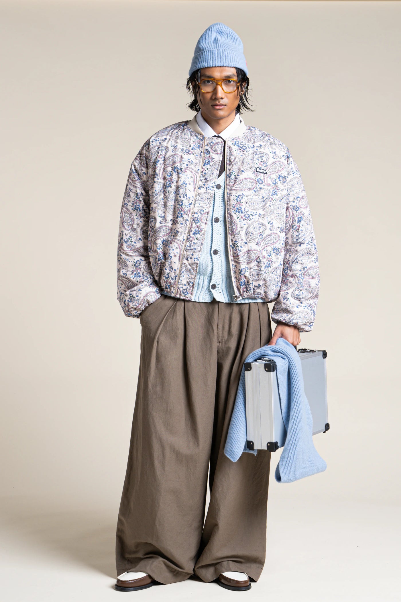 Alésia- Veste Bomber - Flotte couleur cachemire #couleur_cachemire