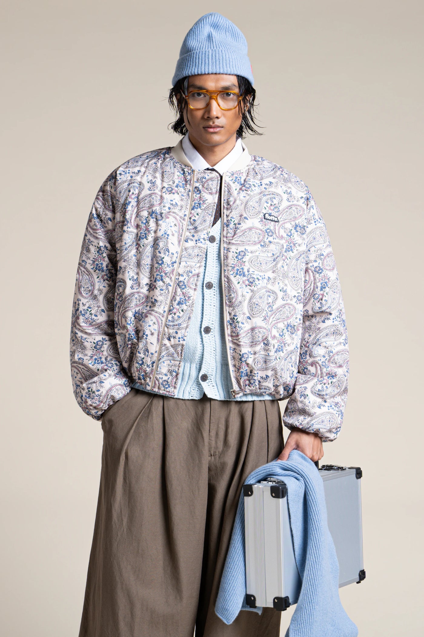 Alésia- Veste Bomber - Flotte couleur cachemire #couleur_cachemire