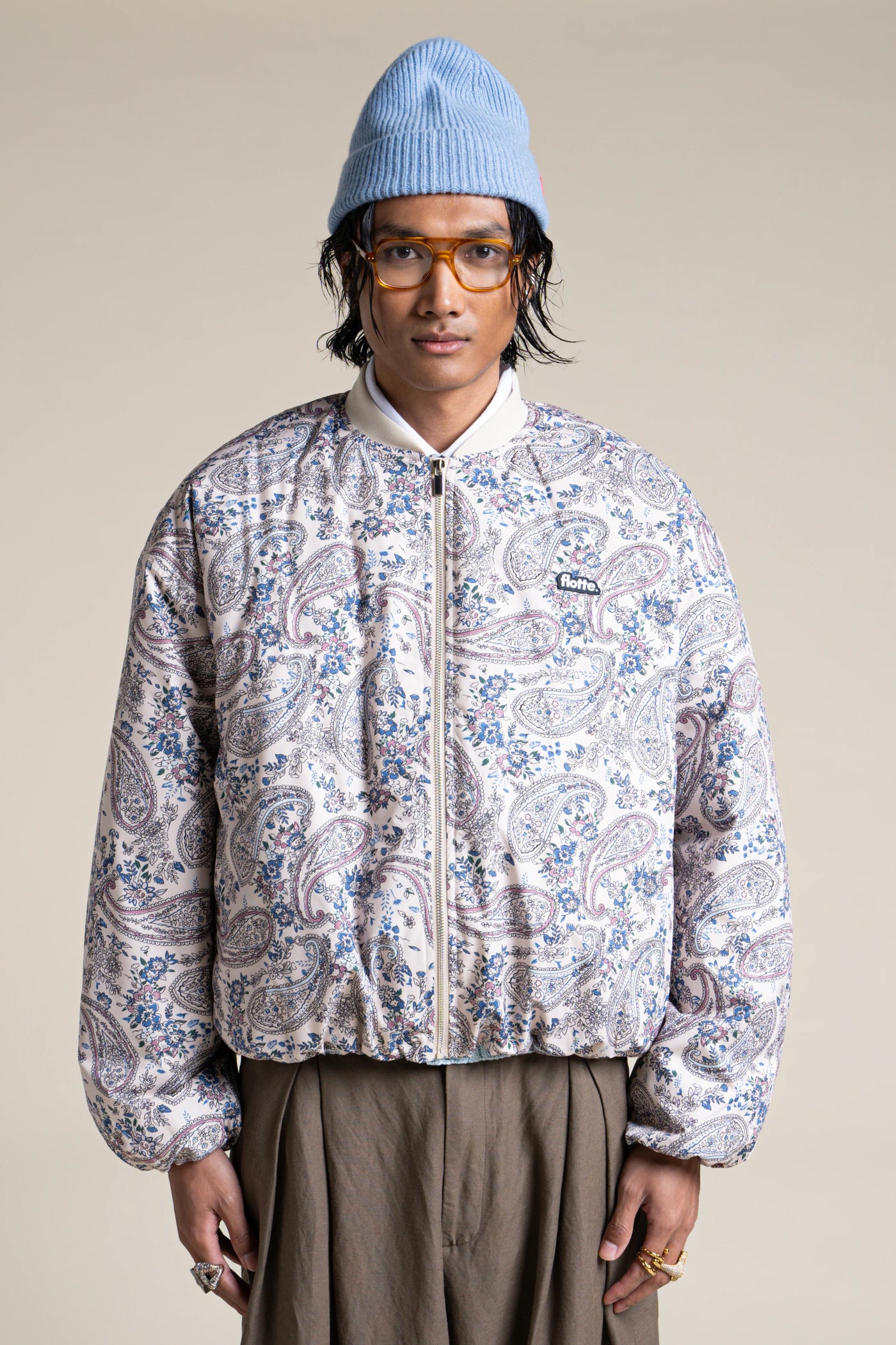 Alésia- Veste Bomber - Flotte couleur cachemire #couleur_cachemire