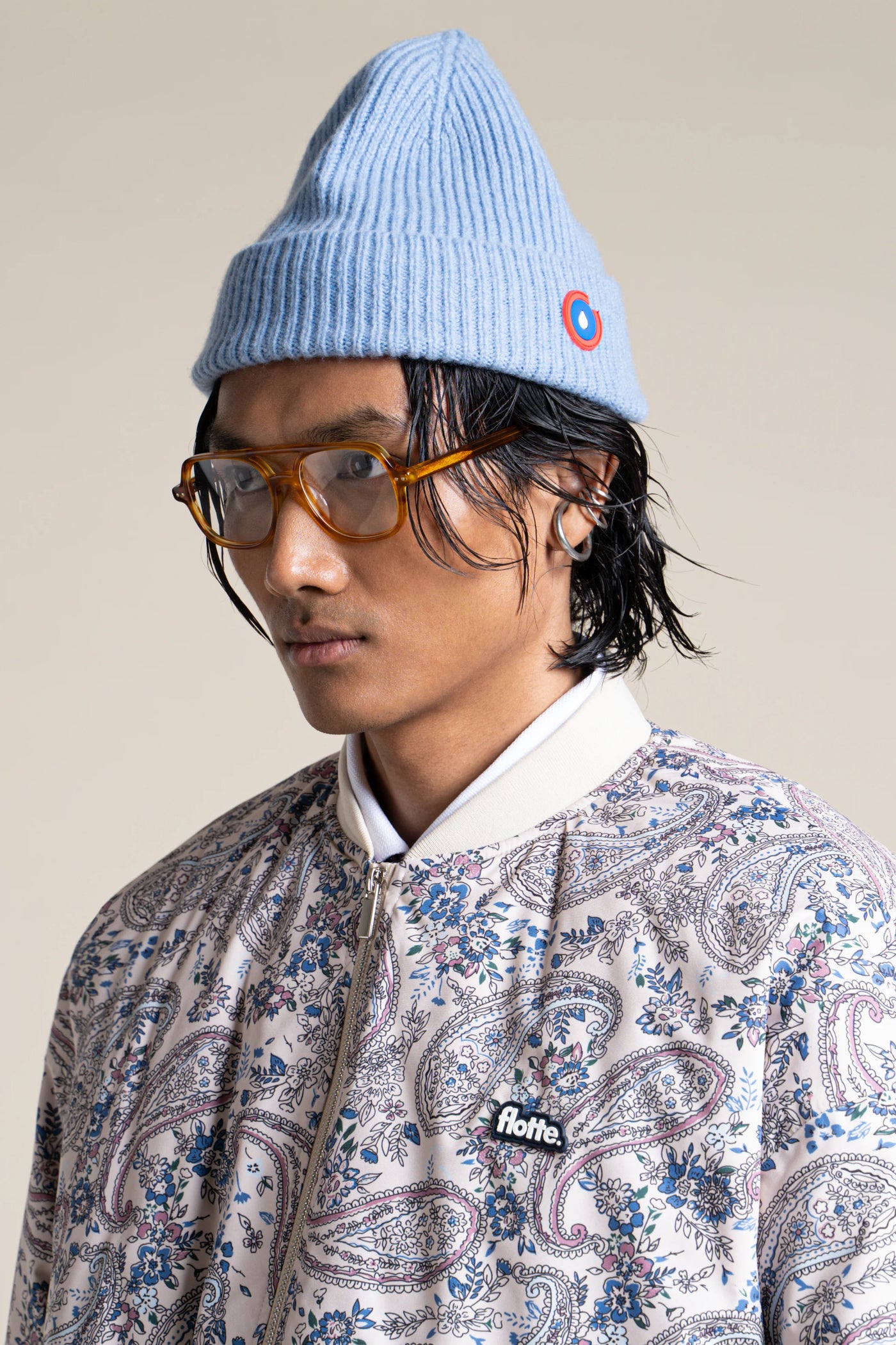 Alésia- Veste Bomber - Flotte couleur cachemire #couleur_cachemire