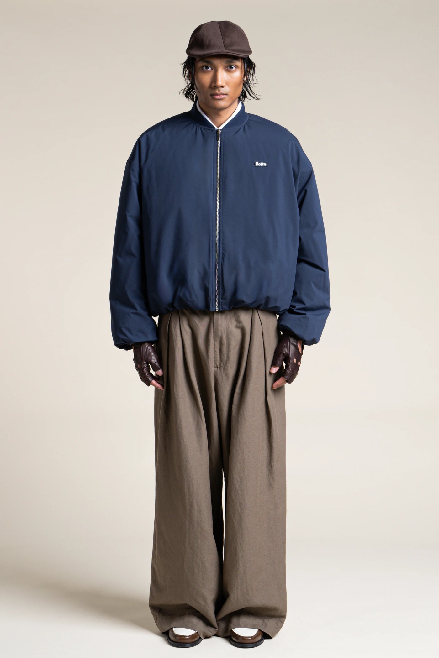 Alésia- Veste Bomber - Flotte couleur indigo #couleur_indigo