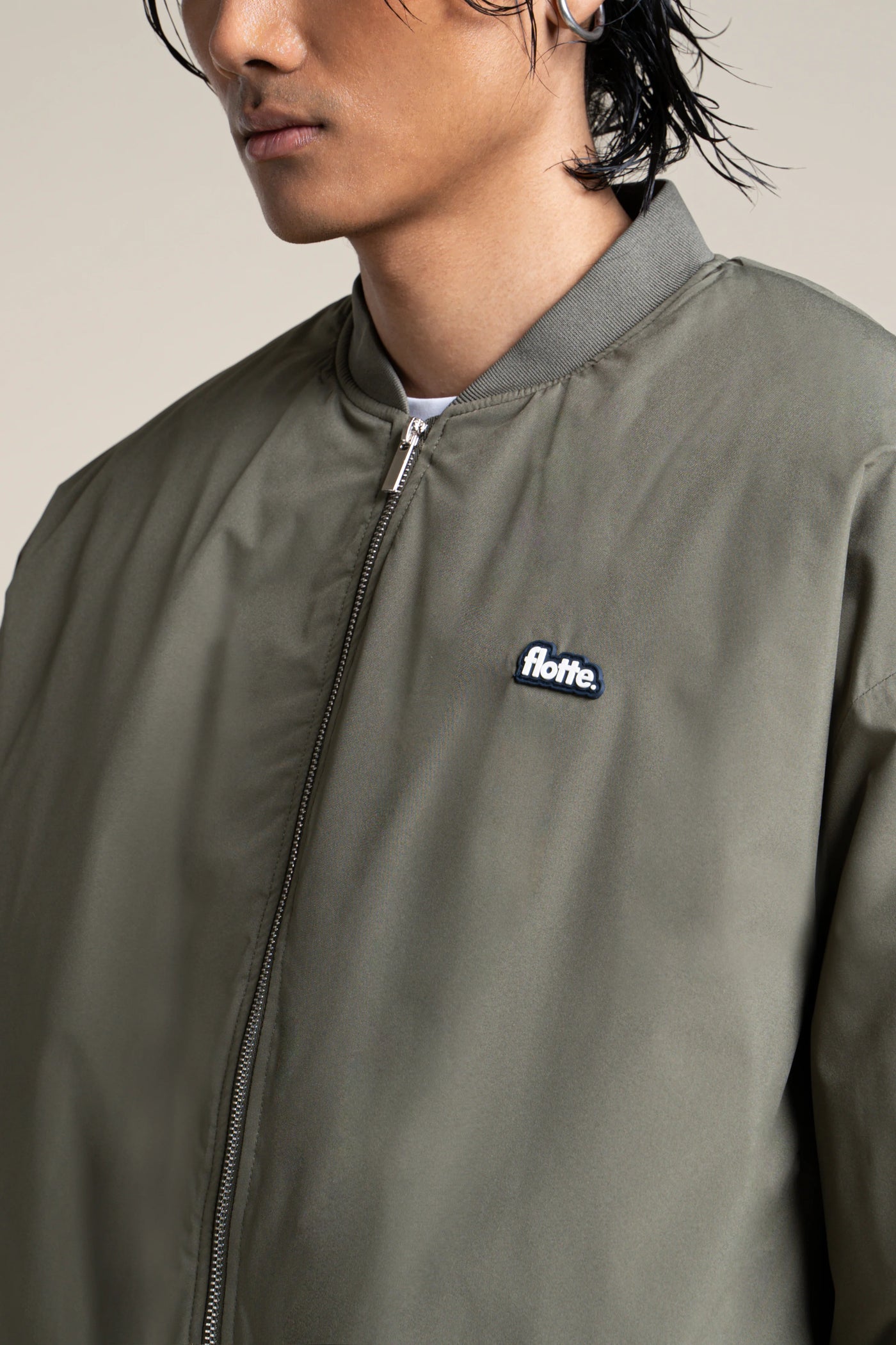 Alésia- Veste Bomber - Flotte couleur kaki #couleur_kaki