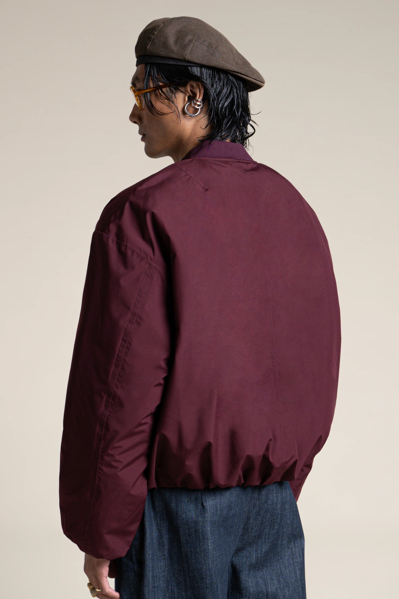 Alésia- Veste Bomber - Flotte couleur prune #couleur_prune