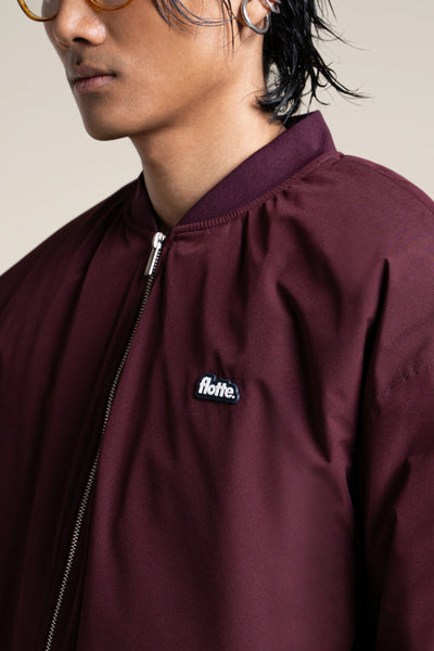 Alésia- Veste Bomber - Flotte couleur prune #couleur_prune