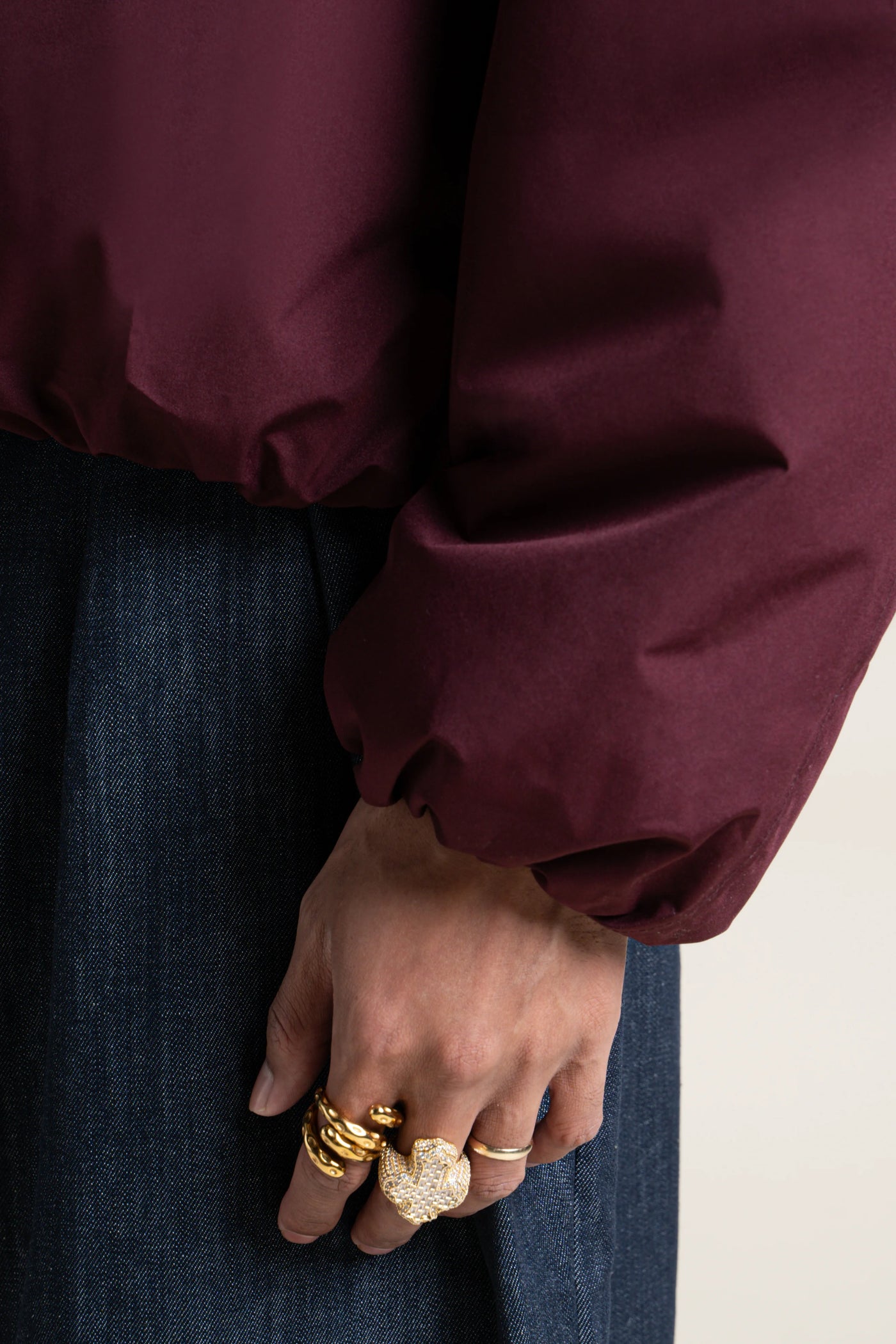 Alésia- Veste Bomber - Flotte couleur prune #couleur_prune