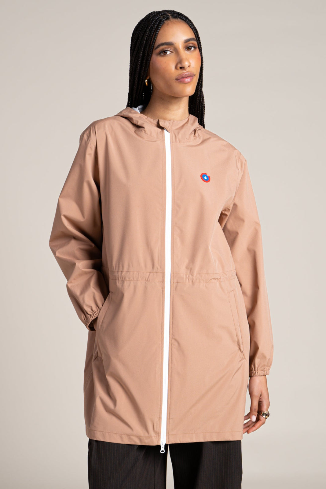 Joules Veste de pluie pour femme, Beige équin