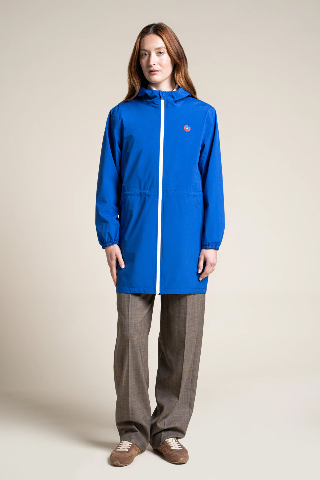 Amelot Couleur - Imperméable long - Flotte couleur bleu roi #couleur_bleu-roi