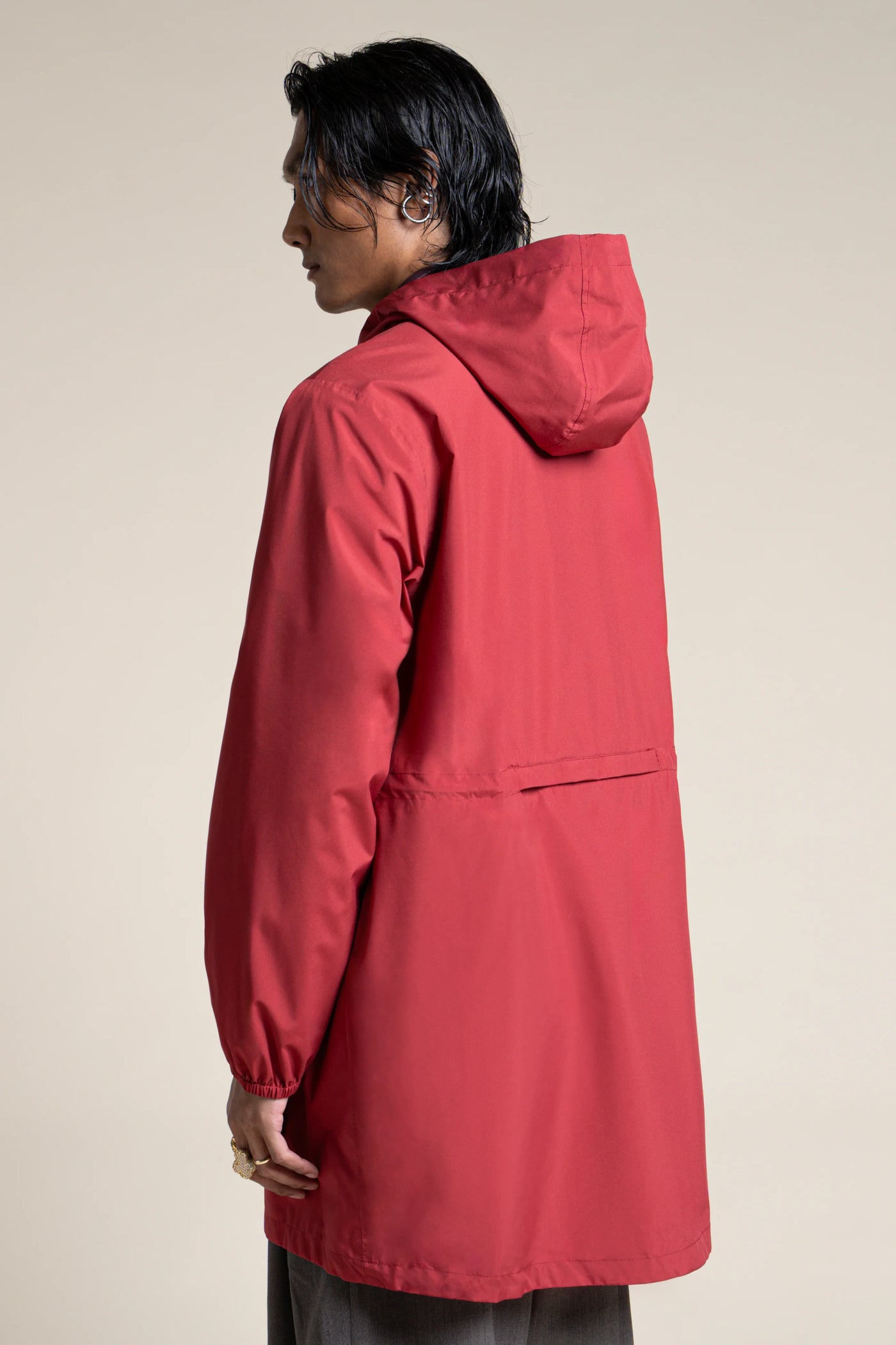 Amelot Couleur - Imperméable long - Flotte #couleur_cerise