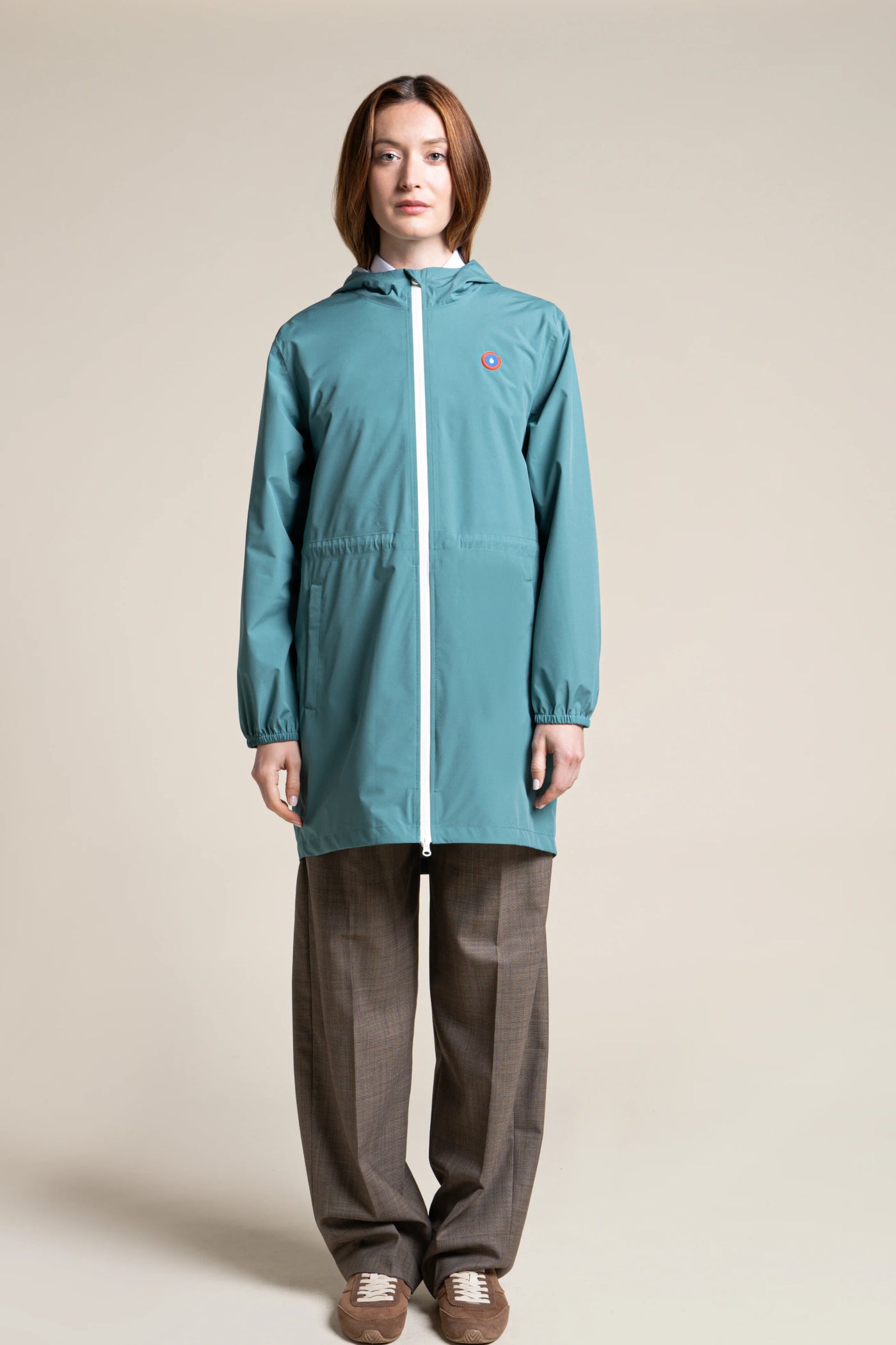 Amelot Couleur - Imperméable long - Flotte couleur emeraude #couleur_emeraude