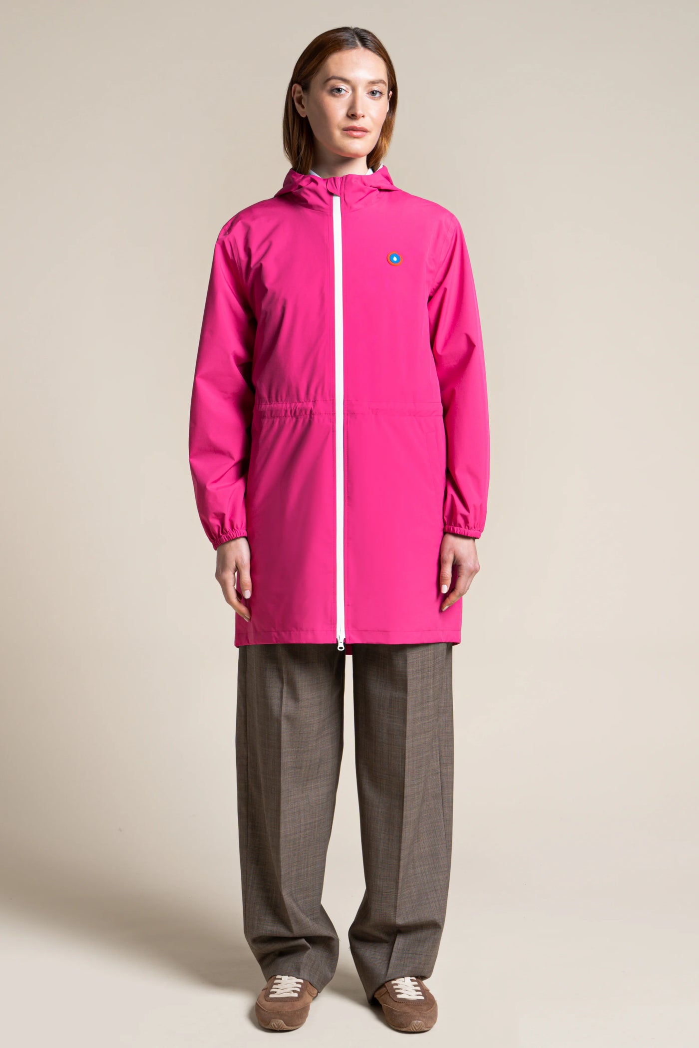 Amelot Couleur - Imperméable long - Flotte couleur fuschia #couleur_fuschia