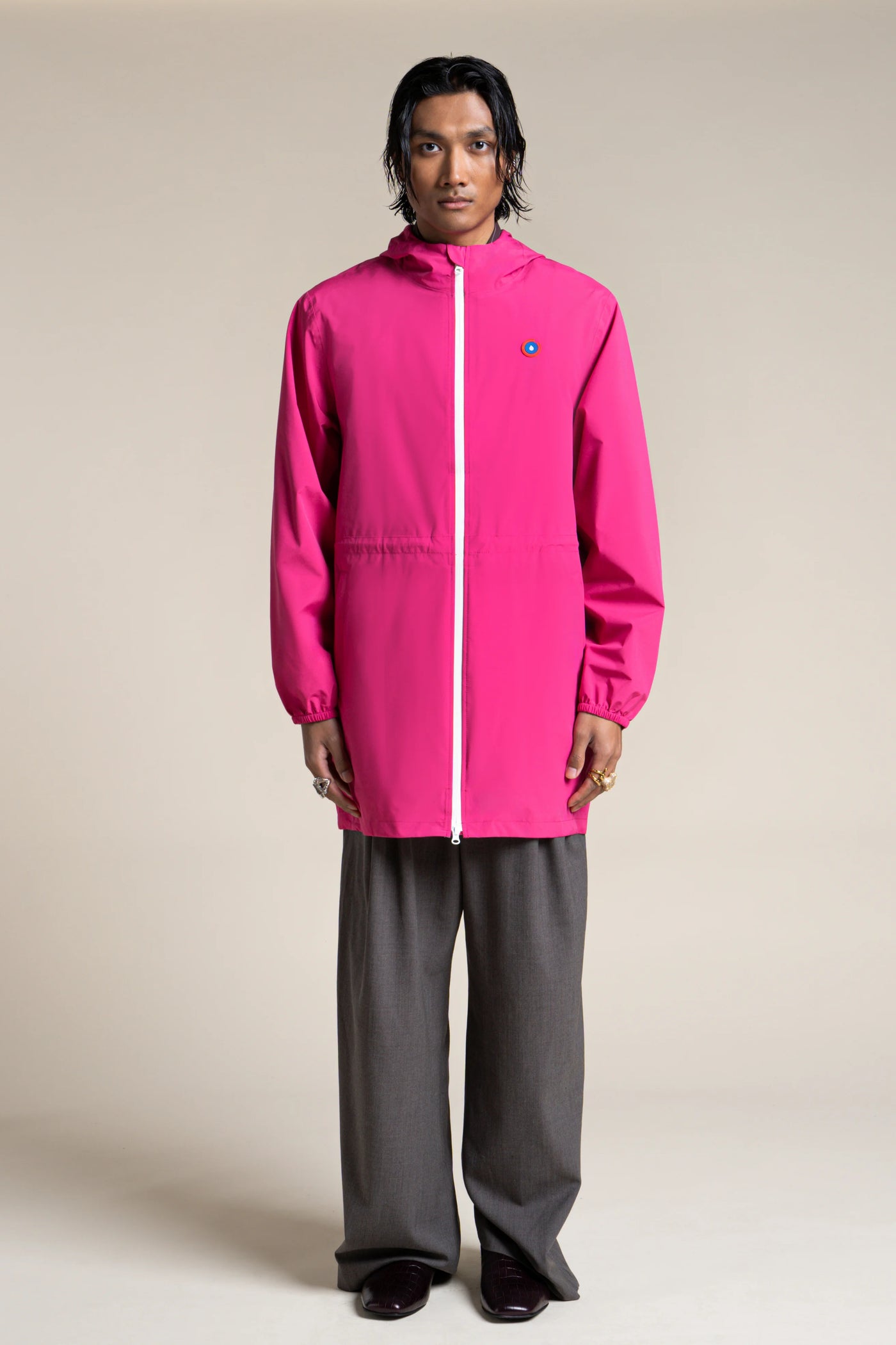 Amelot Couleur - Imperméable long - Flotte #couleur_fuschia