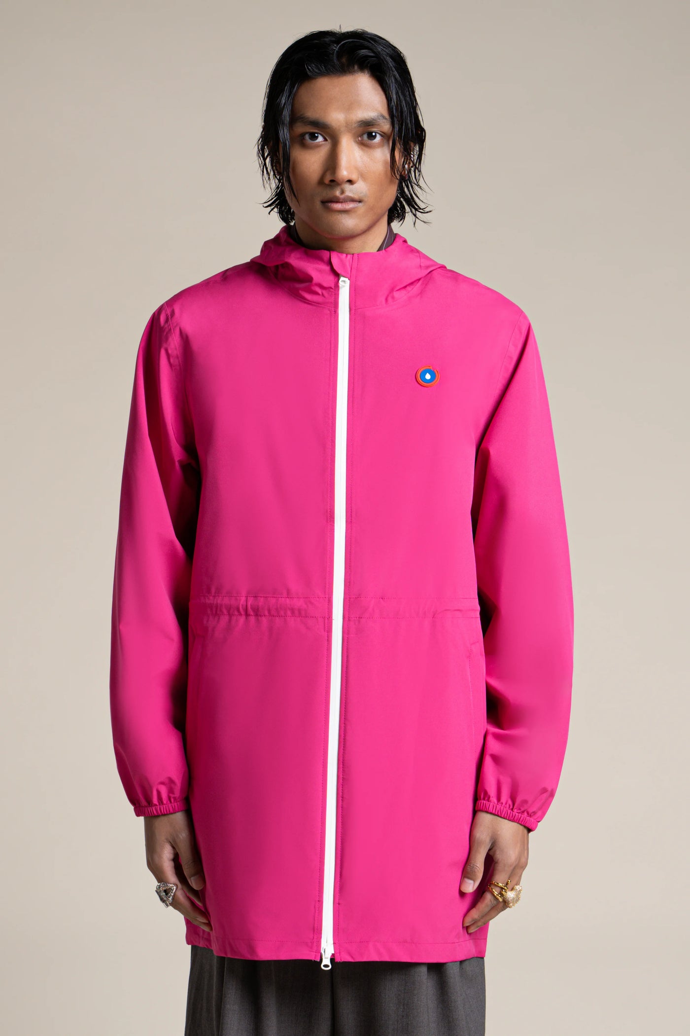 Amelot Couleur - Imperméable long - Flotte #couleur_fuschia