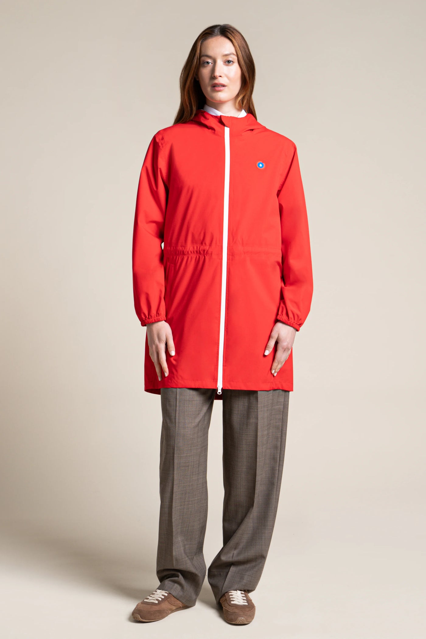 Amelot Couleur - Imperméable long - Flotte couleur rouge #couleur_rouge