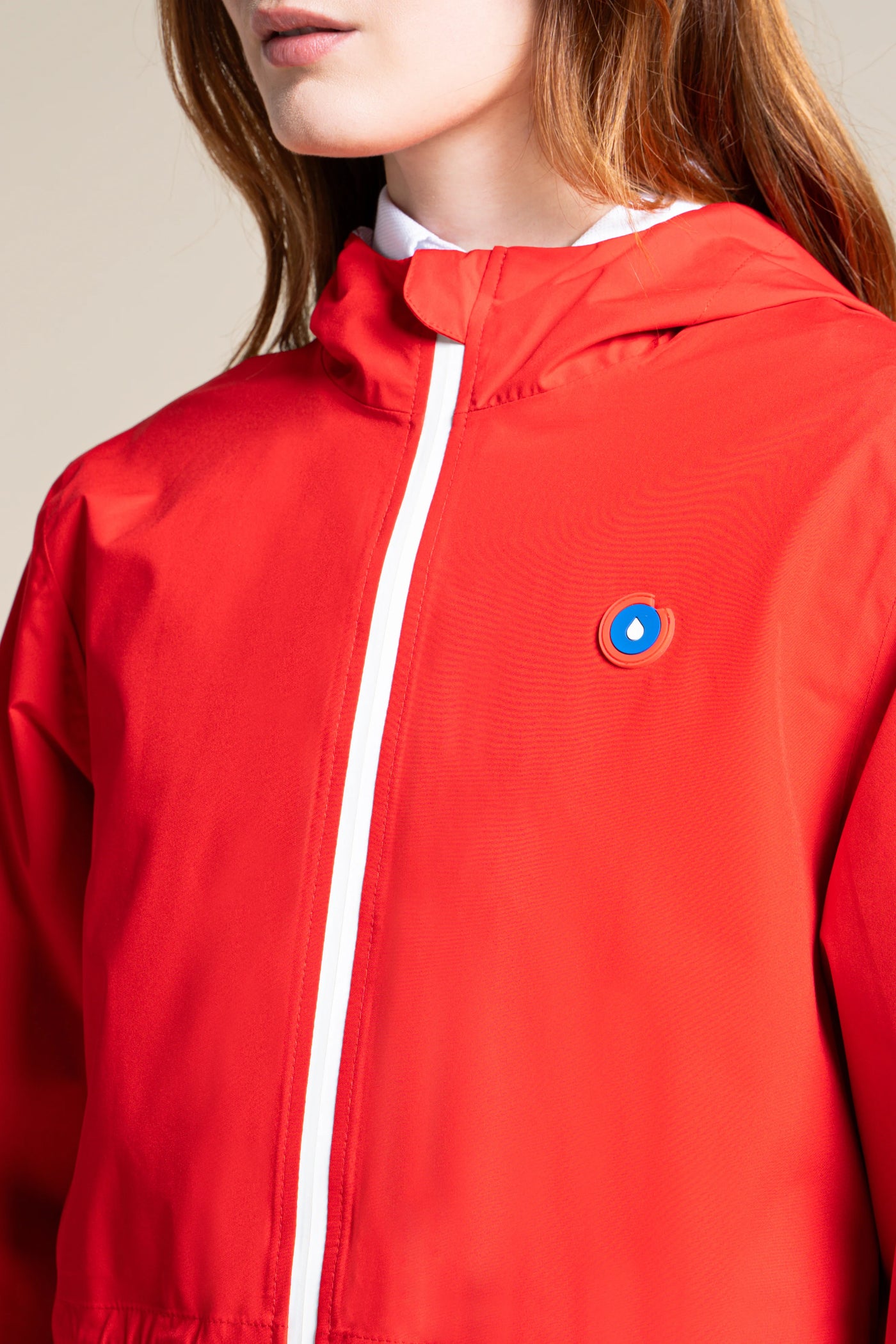 Amelot Couleur - Imperméable long - Flotte couleur rouge #couleur_rouge