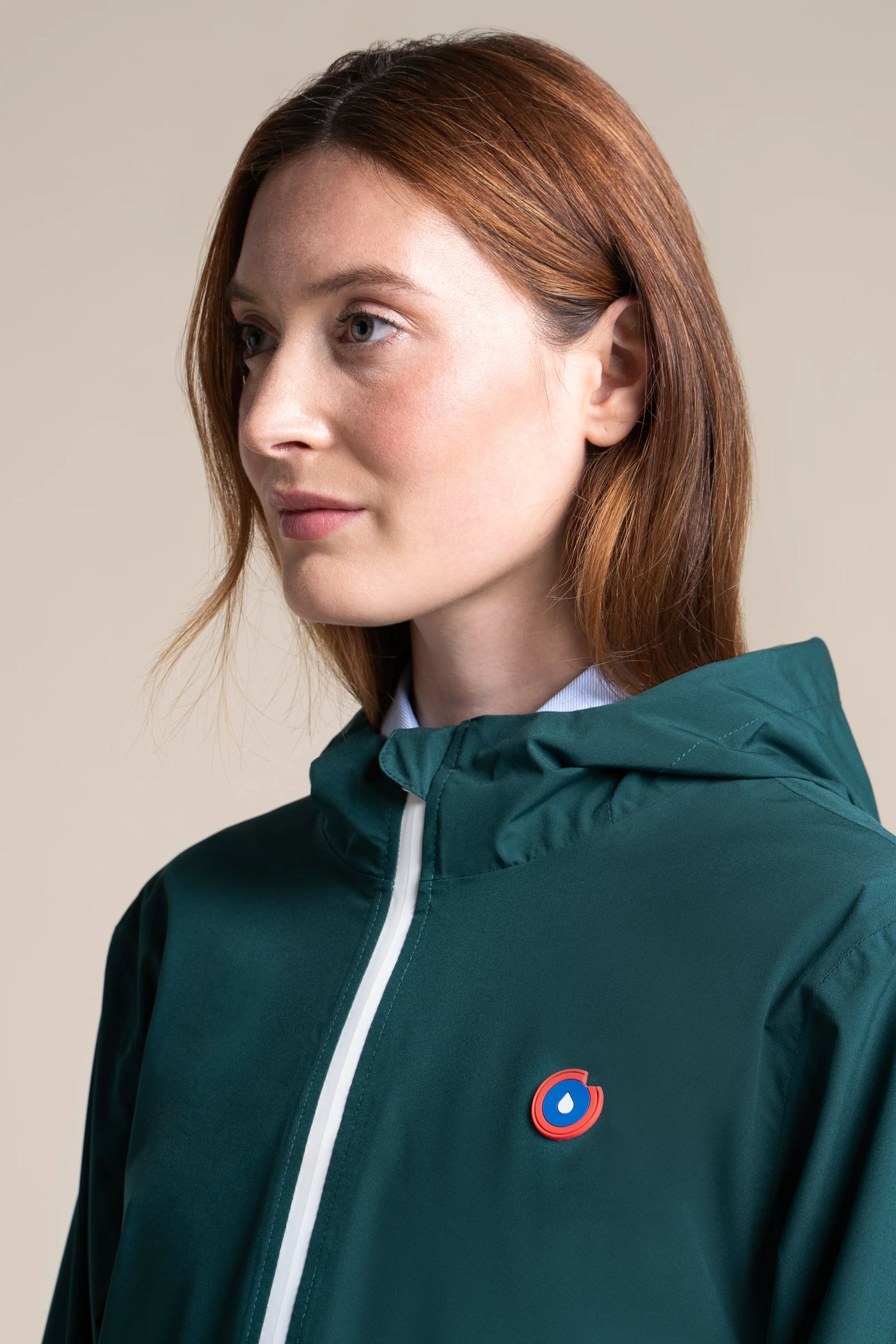 Amelot Couleur - Imperméable long - Flotte couleur sapin #couleur_sapin