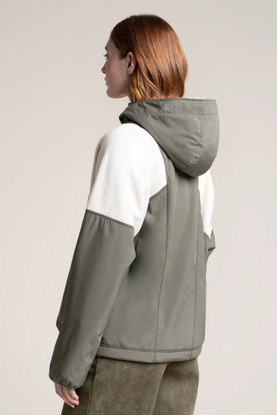 Bel Air - Hoodie Polaire - Flotte #couleur_kaki-coquille