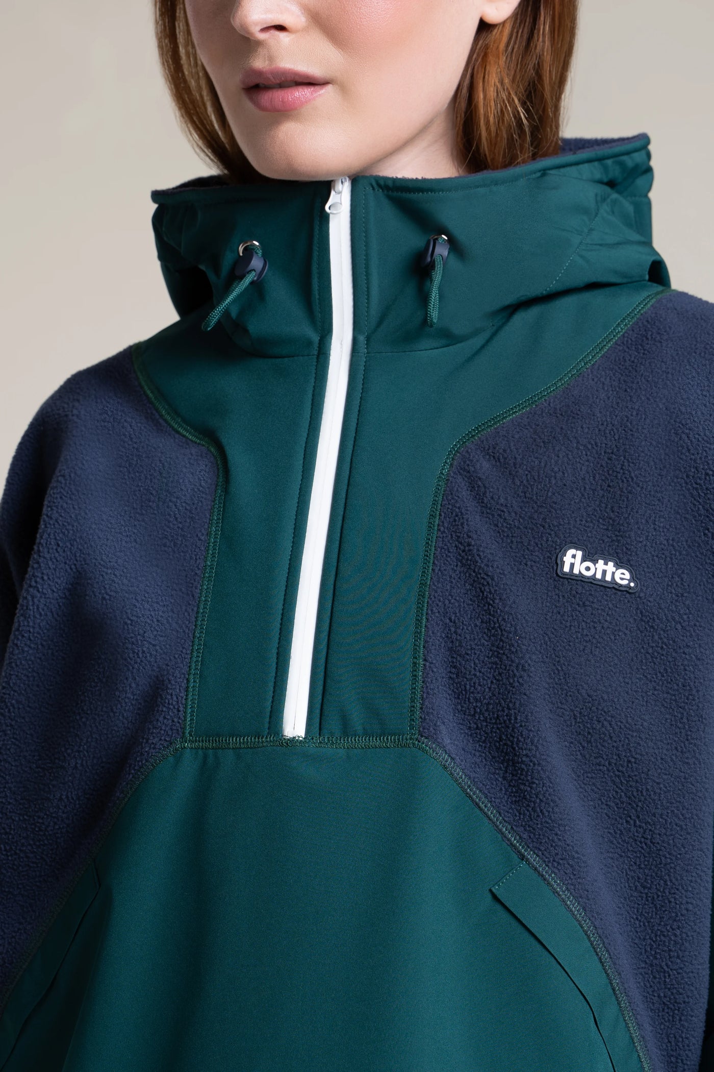 Bel Air - Hoodie Polaire - Flotte #couleur_sapin-indigo