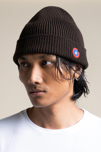 Le Bonnet en Laine Mérinos Made in France - Flotte #couleur_chocolat