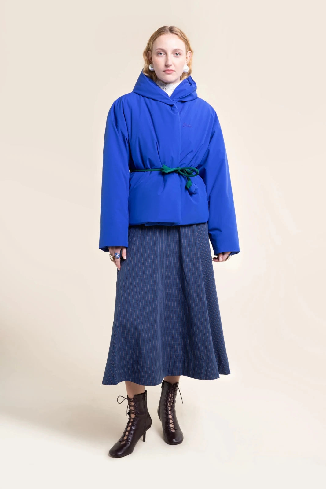 Clery doudoune cache-cœur imperméable bleu roi 
