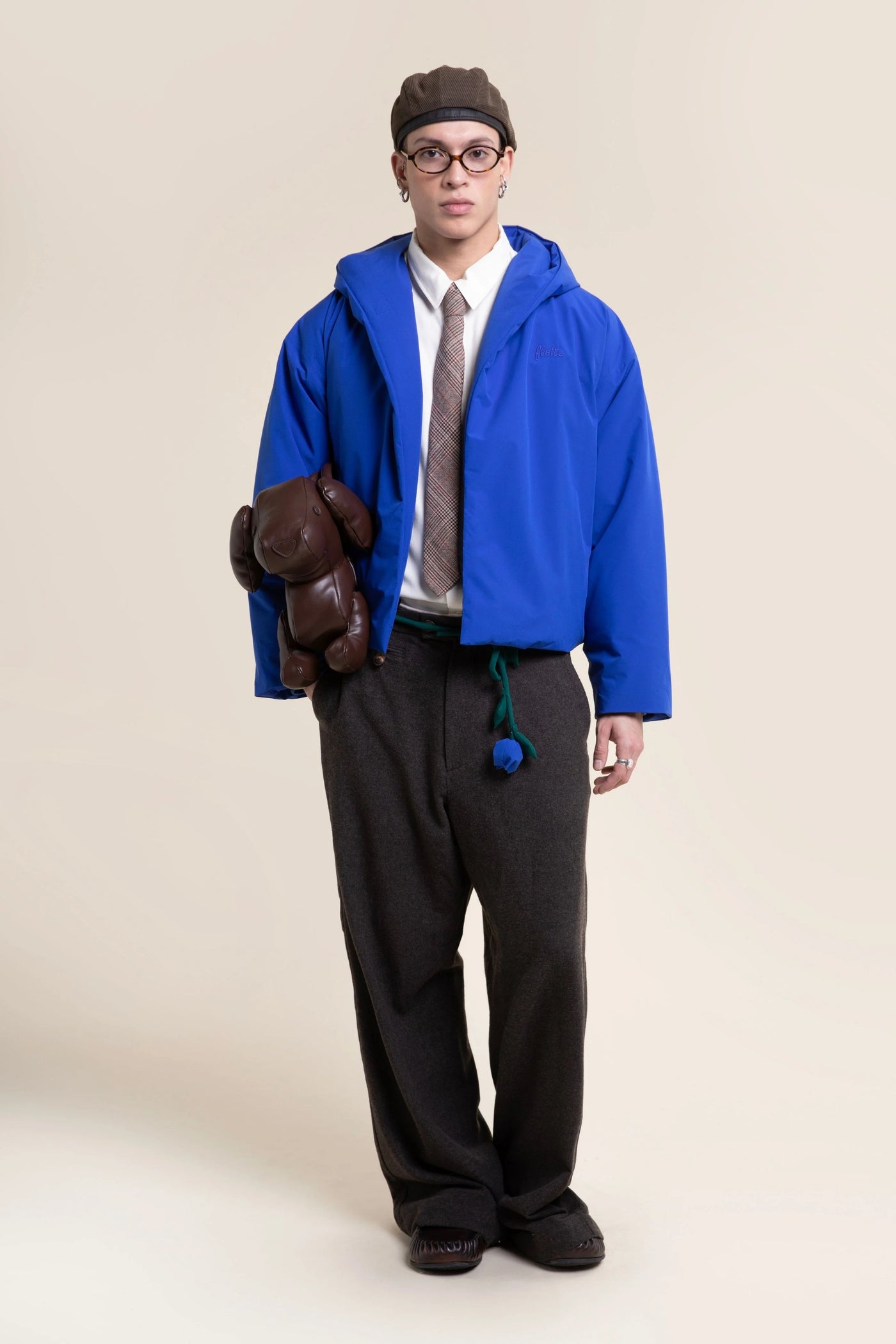 Clery doudoune cache-cœur imperméable bleu roi 