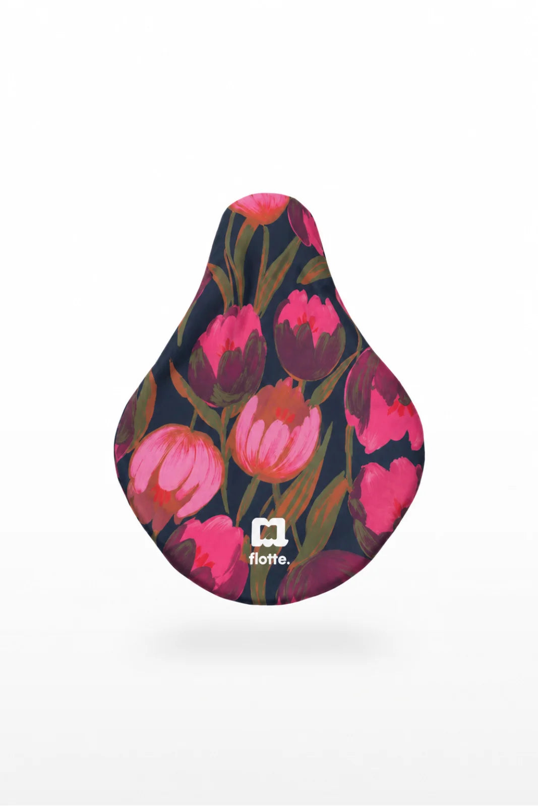 Couvre-selle - imprimé fleuri tulipes navy - collaboration Flotte x Make My Lemonade 