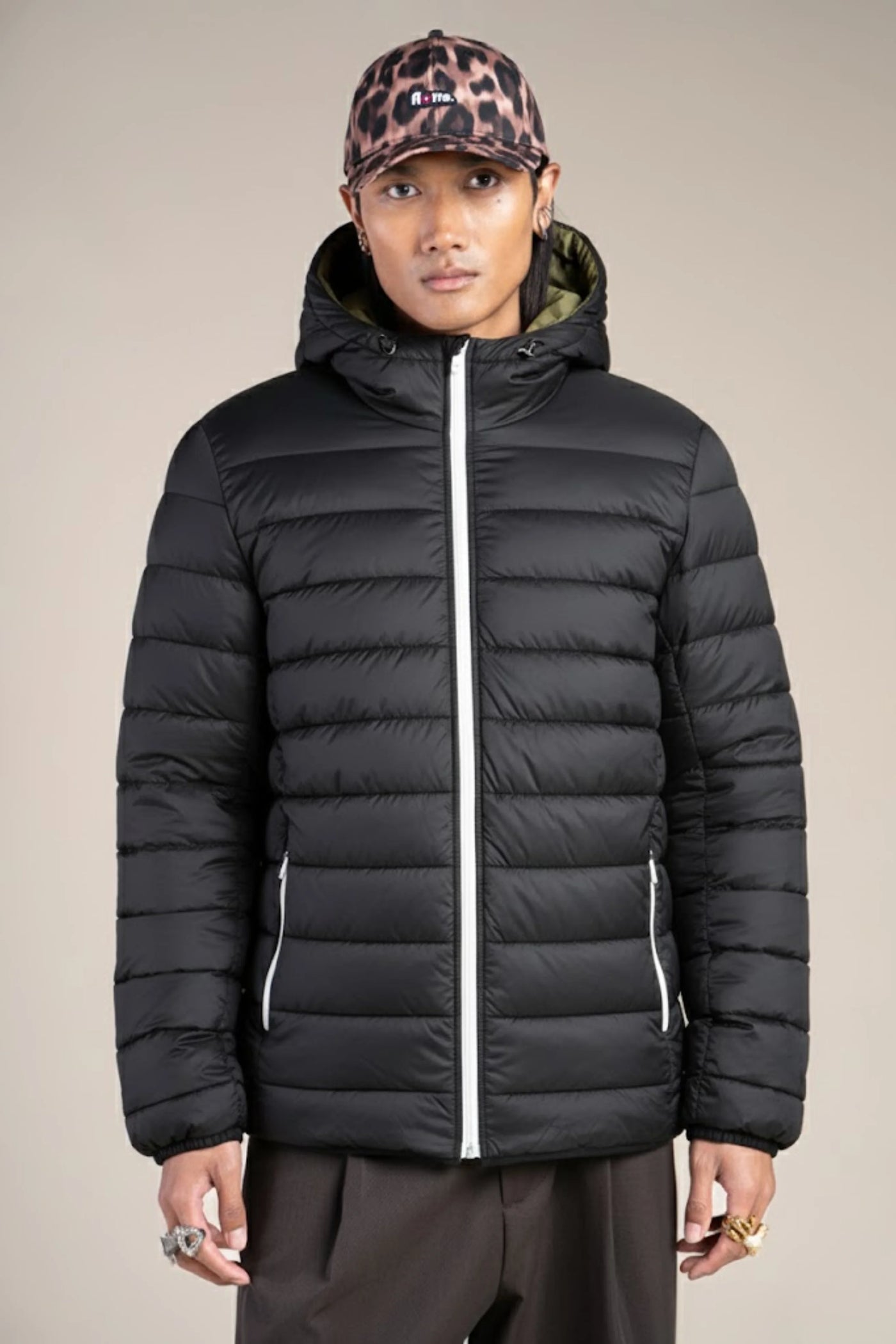 Charonne - Doudoune Réversible Imperméable - Flotte #couleur_kaki-ombre