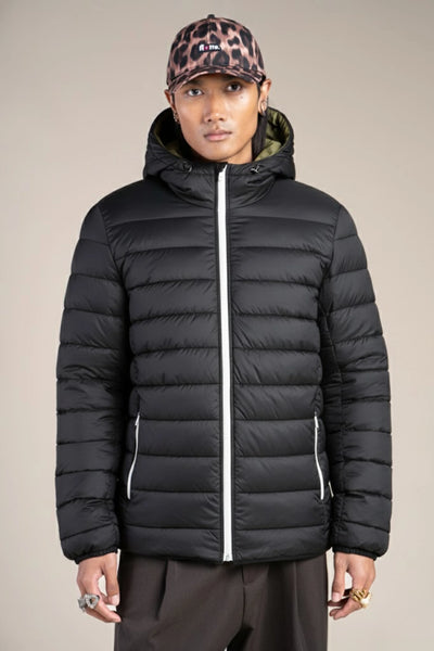 Charonne - Doudoune Réversible Imperméable - Flotte #couleur_kaki-ombre