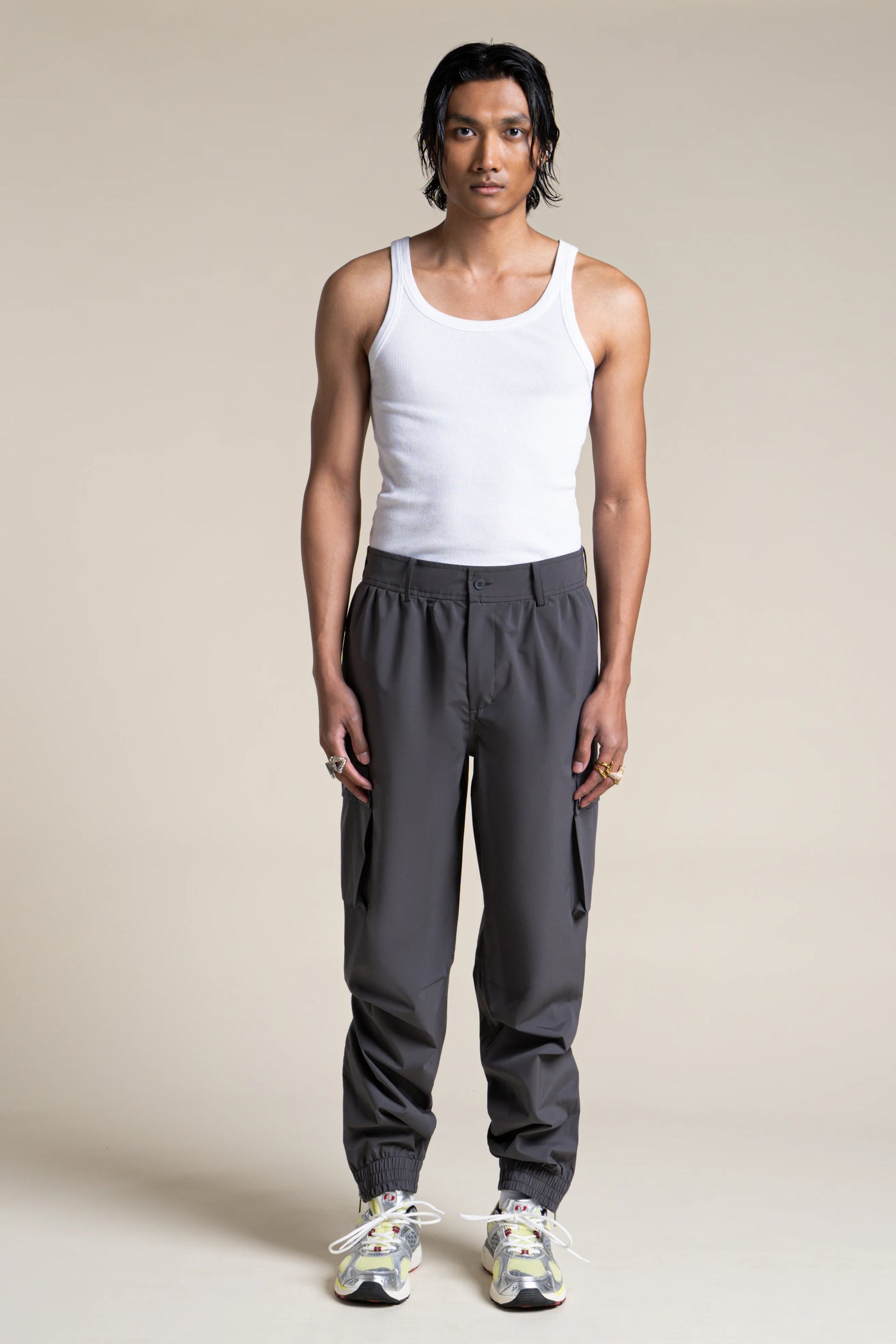 Pantalon imperméable Gambetta cargo multipoches #couleur_anthracite