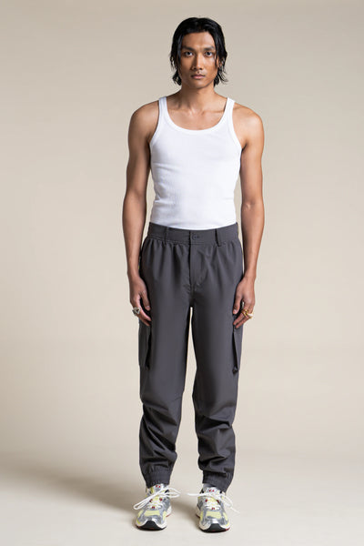 Pantalon imperméable Gambetta cargo multipoches #couleur_anthracite