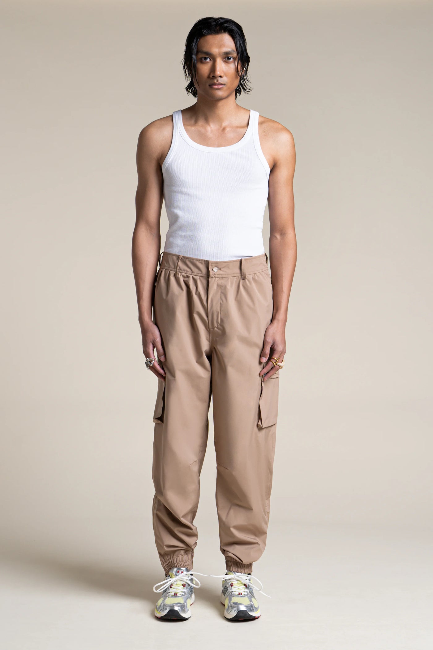 Pantalon imperméable Gambetta cargo multipoches #couleur_sahara