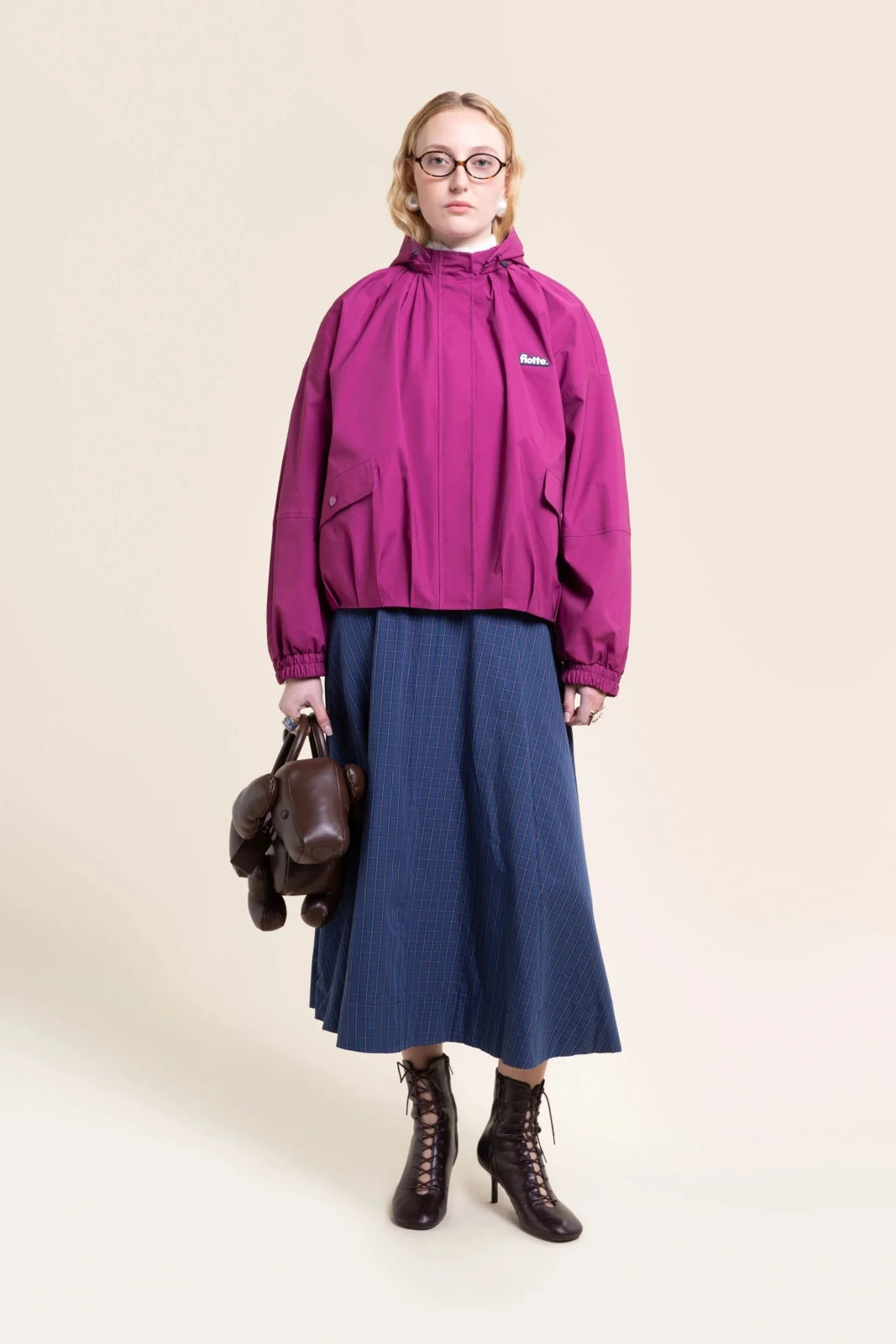 Garance veste imperméable framboise 