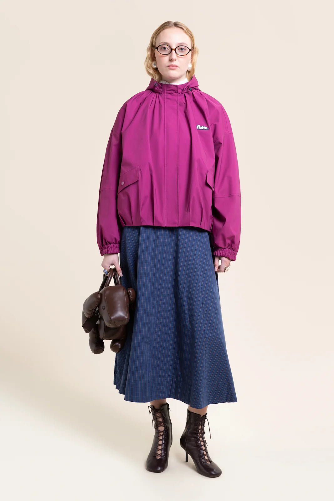 Garance veste imperméable framboise 