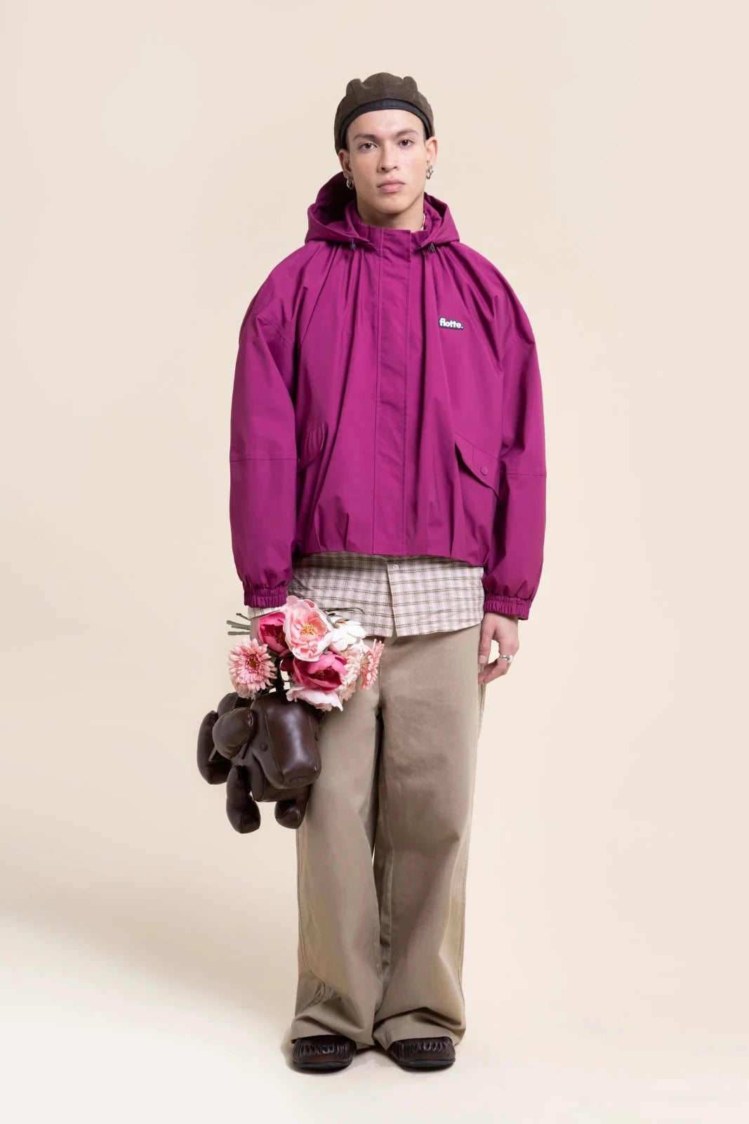 Garance veste imperméable framboise 
