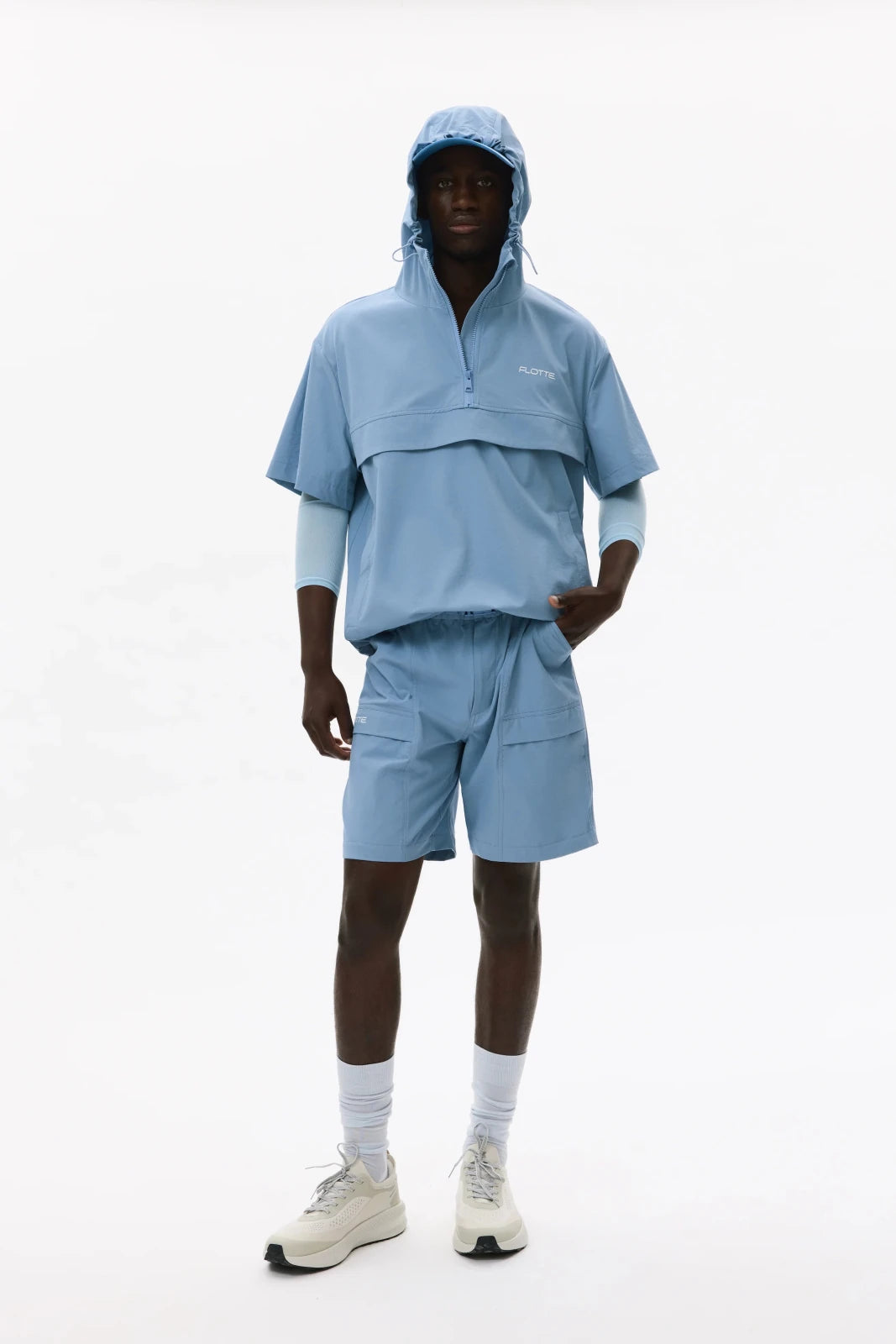 Orléans - Hoodie Anti-UV ultra-léger - Flotte couleur iceberg 