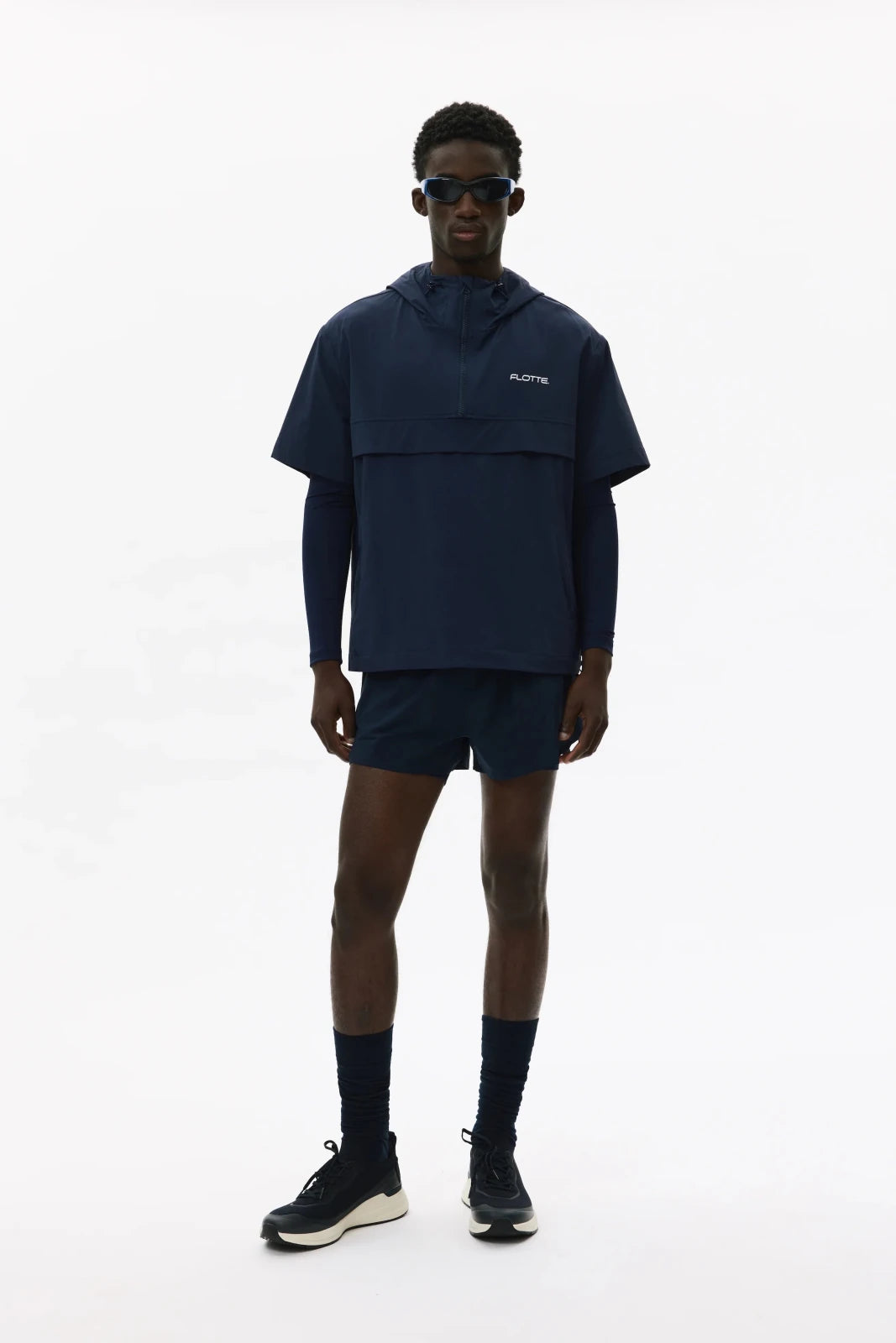 Orléans - Hoodie Anti-UV ultra-léger - Flotte couleur indigo 