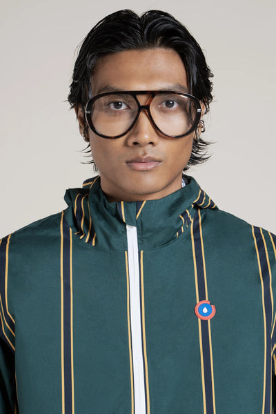 Passy - Imperméable Coupe-vent Court - Flotte couleur #couleur_sapin-raye