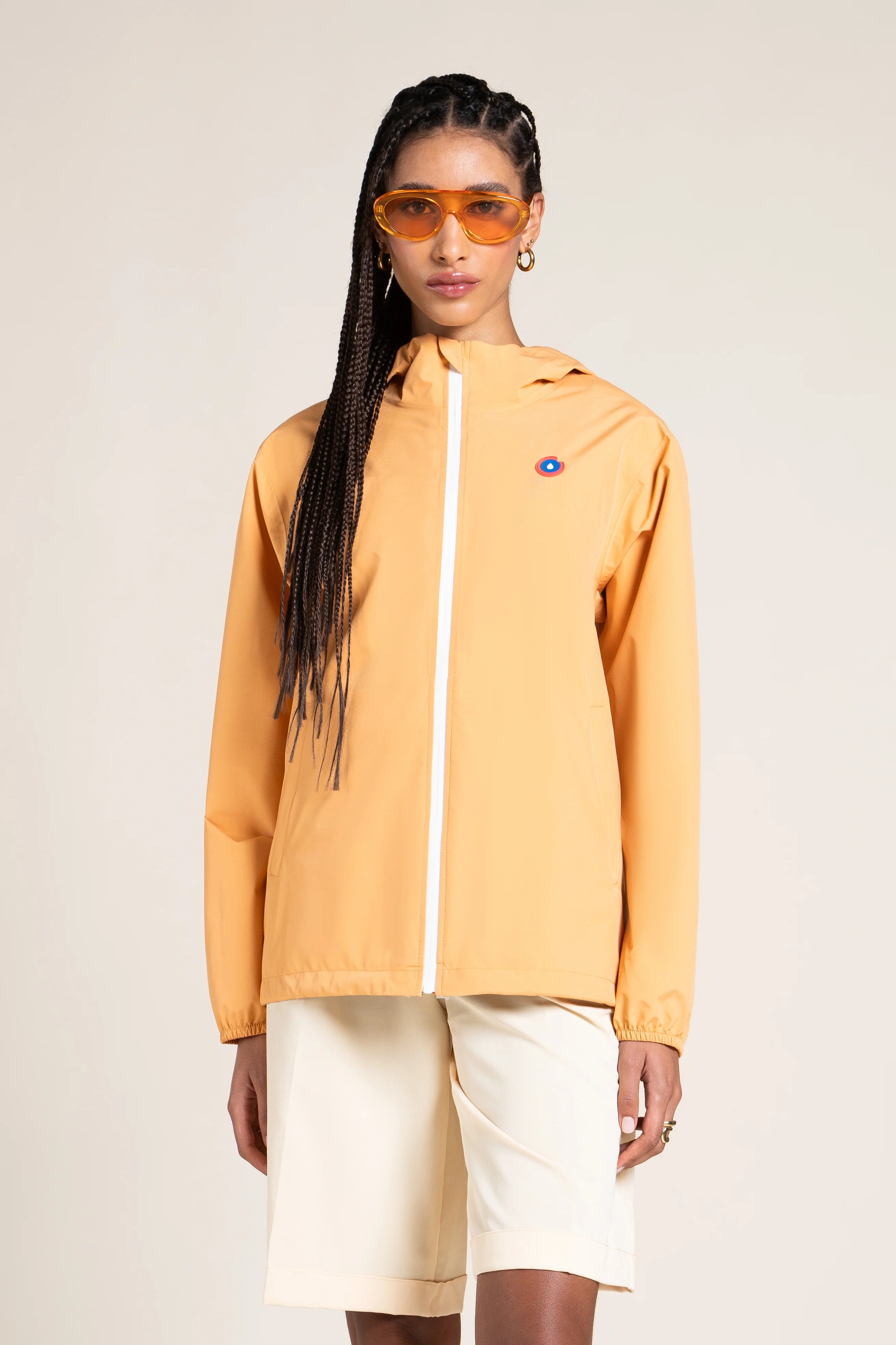 Passy - Imperméable Coupe-vent Court - Flotte couleur melon #couleur_melon