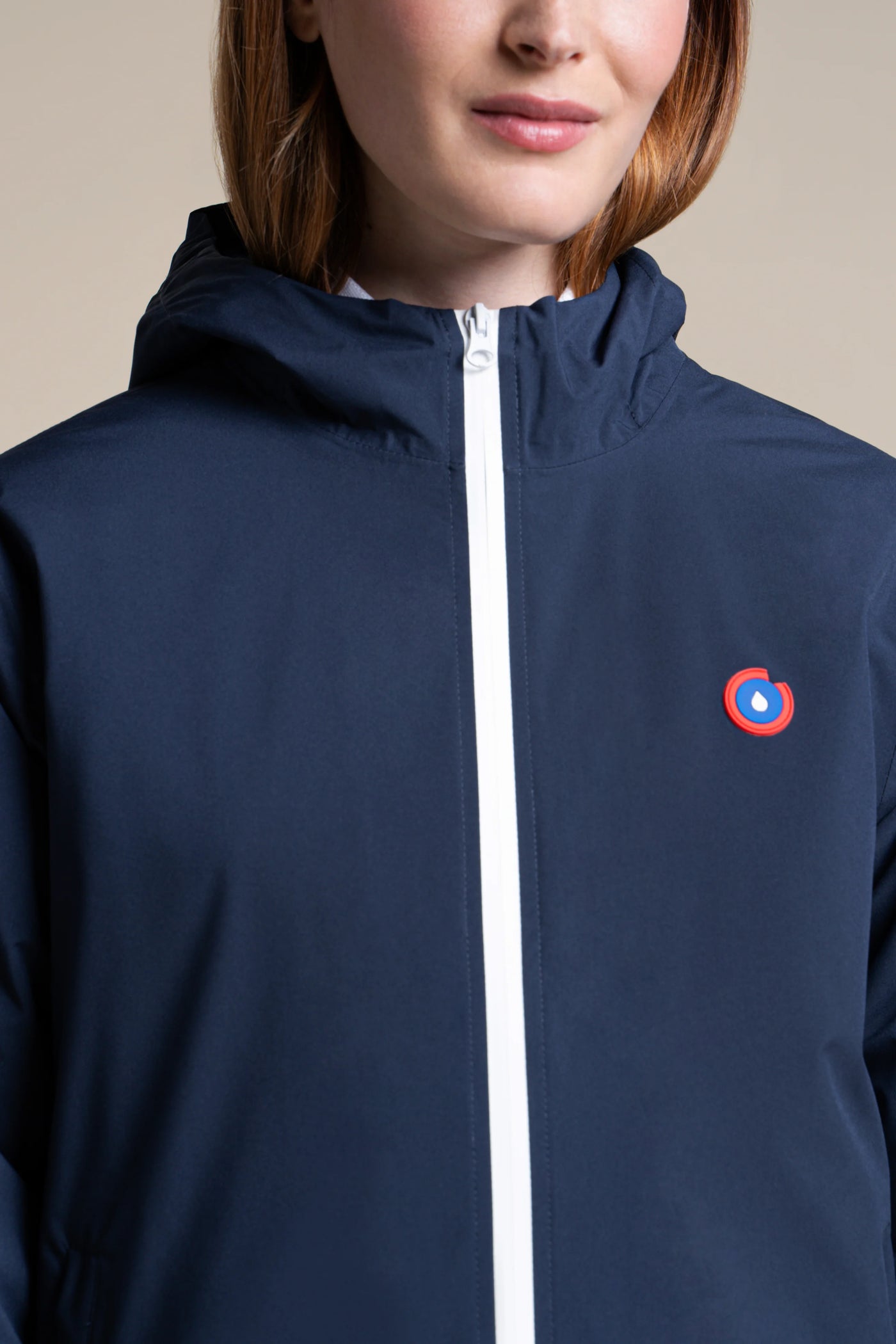 Parka courte imperméable Lazare doublée en polaire #couleur_indigo