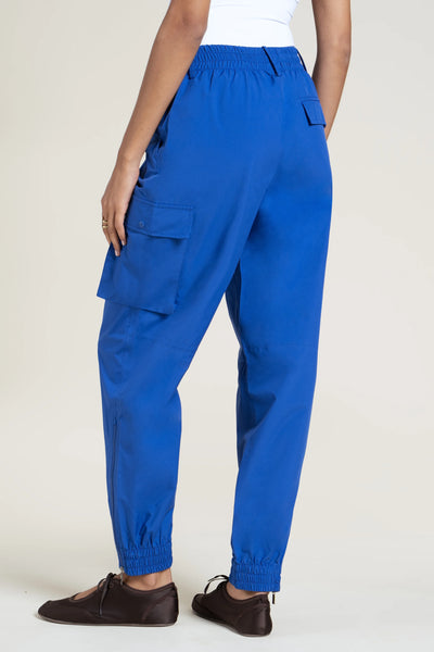 Pantalon imperméable Gambetta cargo multipoches couleur bleu roi #couleur_bleu-roi