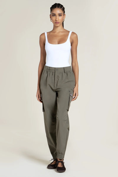 Pantalon imperméable Gambetta cargo multipoches couleur kaki #couleur_kaki